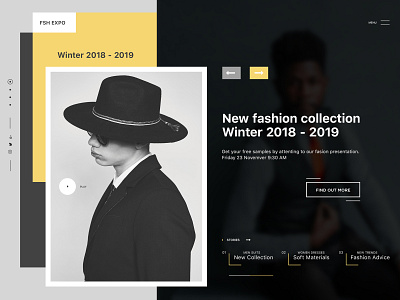 Hello Dribbble branding design fashion landing page site typography ui ux web website website concept