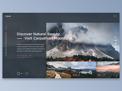 Travel Hero branding landing page layout site travel travel agency typography ui ux web web design webpage website website hero