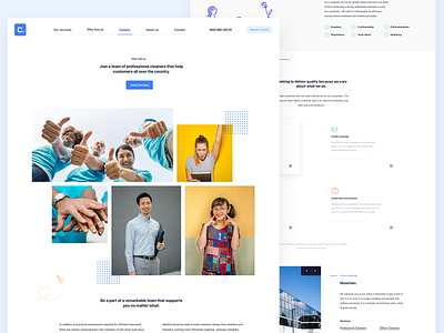 Career Page branding clean design cleaning company design icon illustration interface design landing page layout site typography ui ux vector vector artwork web web design webpage website