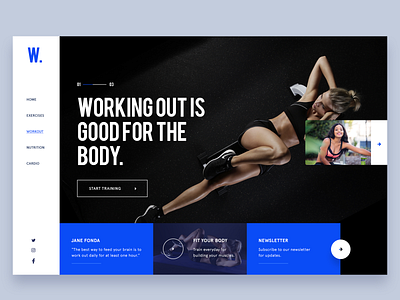 Workout session| Hero concept branding clean design color design fitness hero webpage interface design landing page layout site sport typography ui ux web web design webpage website workout