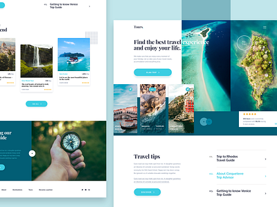 Travel Website clean design design design exploration interface design landing page layout modern photography site travel agency travel blog travel services travel website design typography ui ux web web design webpage website