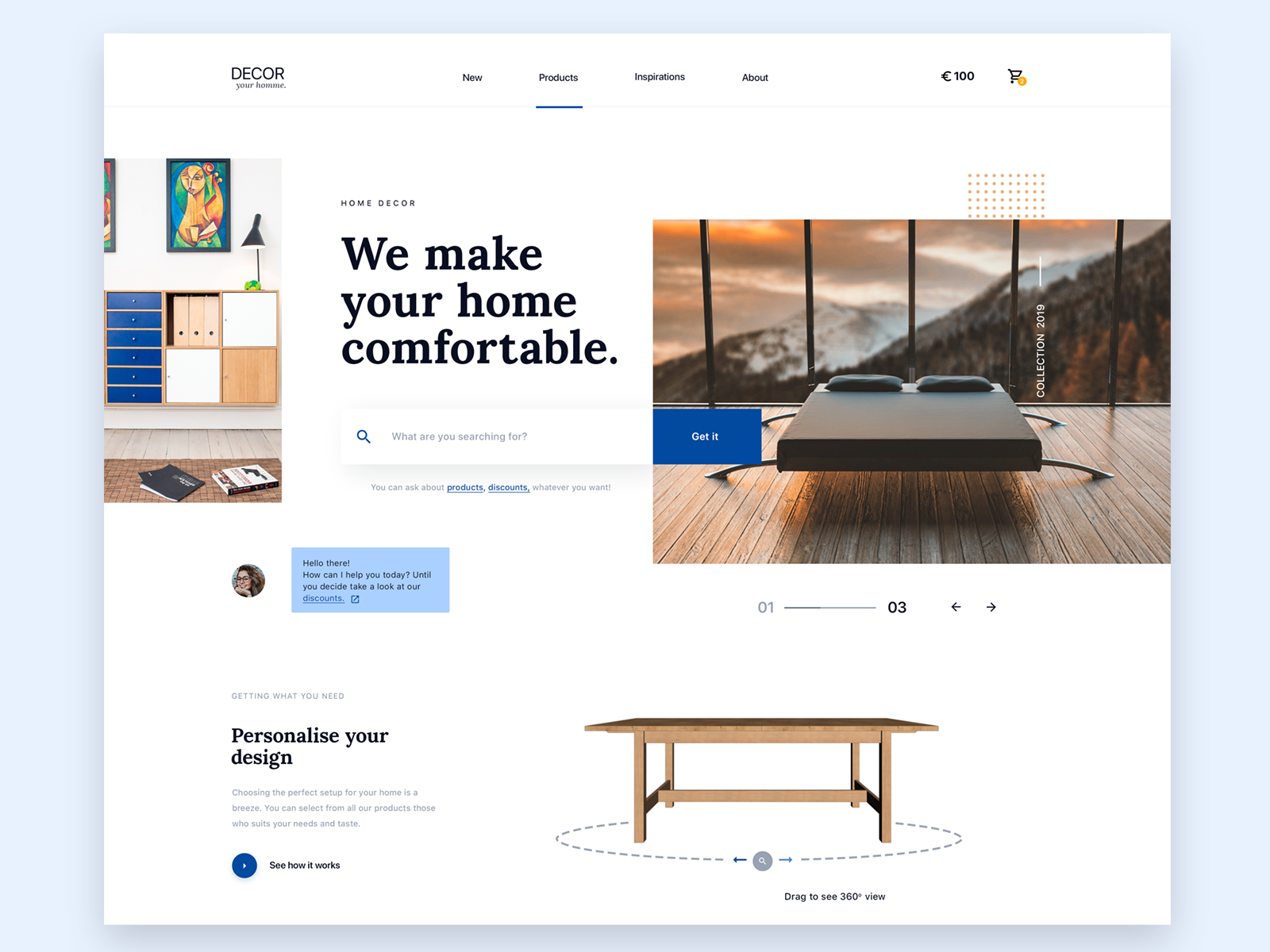 Furniture Homepage Wip By Daniel On Dribbble