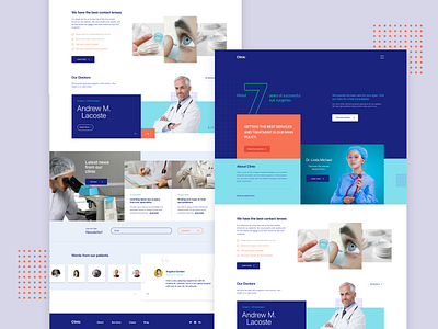 Clinic Website | Homepage branding clean design clinic website template design homepage interface design landing page layout medical services webpage site typography ui ux web web design webpage website website design