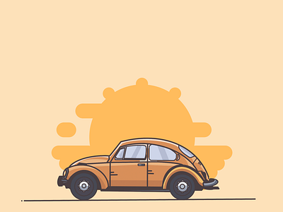 Car car design cartoon character color digital art digital illustration drawing flat flat illustration design hand drawn illustration illustration pin shot sticker ui vector vector artwork vintage car web website