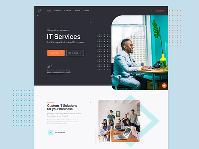 IT Company | Website exploration chat company webpage customer services graphic design graphics hero exploration homepage interface design landing page design layout modern site technology typography ui ux web web design webpage website