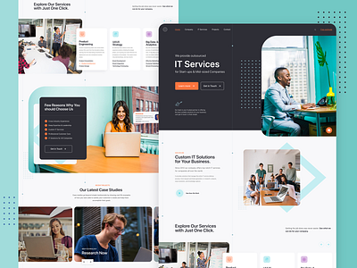 IT Company | Homepage design customer services design graphic design graphics homepage icon interface design it company homepage design landing page layout design services site technology typography ui web web design webpage webpage exploration website