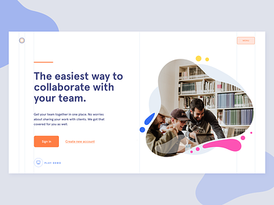 Hero exploration creative design geometric shapes grid layout hero page exploration homepage interface design landing page layout process site team teamwork typography ui user ux web webpage website