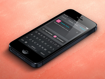 Dribbble thanks app black dark debut design dribbble interface ios iphone mobile thanks