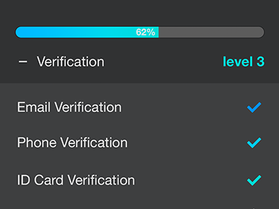 UI Excerpt from mobile App app application black blue government gradient ios mobile ui verification