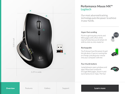 Technical Specifications - My favorite Mouse logitech mouse overview performance spec specifications technical widget