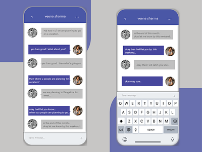 chat app. app design ui