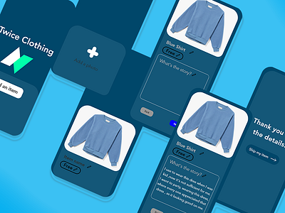 used clothing app. app design logo ui