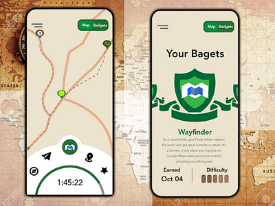 Map app. illustration ui ux app design