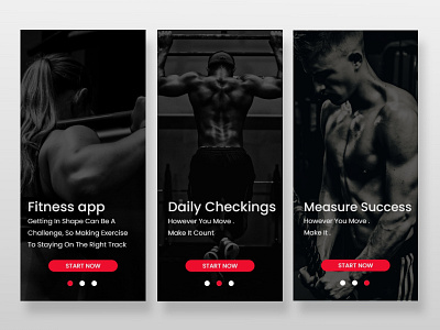 fitness app. app design typography ui xd design