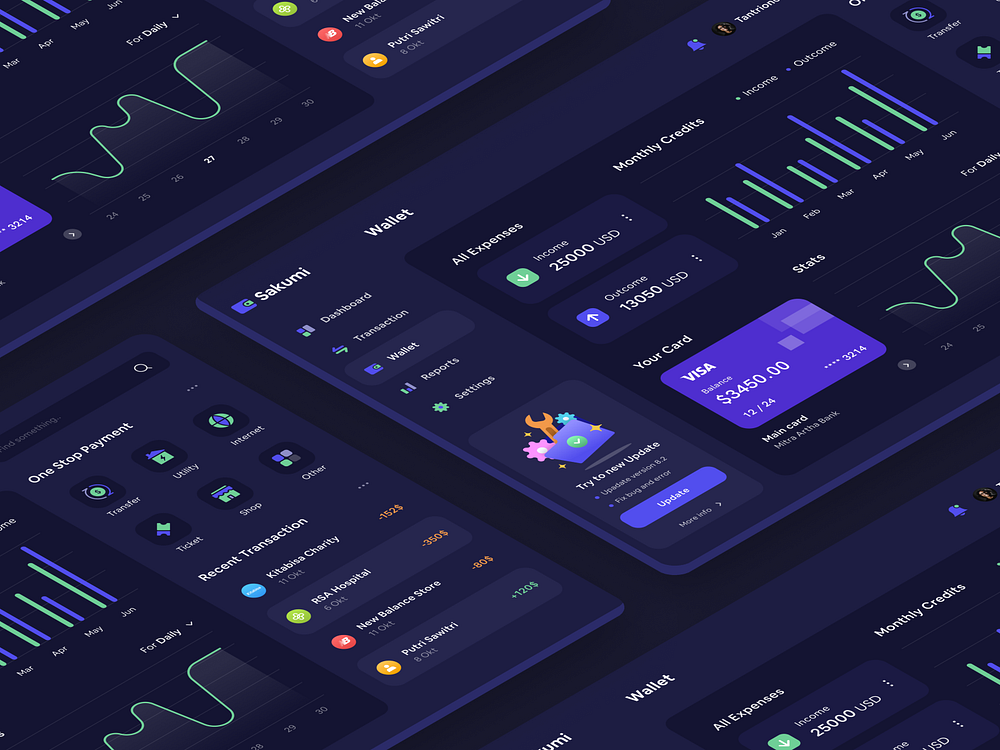 Moneytory Dashboard Darkmode by Tantriono Sasongko for Omnicreativora ...