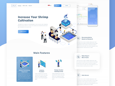 JalaTech - Landing Page design homepage illustration isometric design landing page ui ux web website