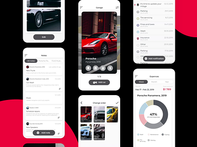 Carvis app car design devices finances interface ios sketch statistics ui ux