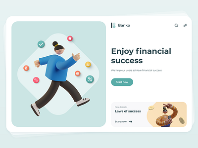 Banko 3d app branding design devices illustration interface ios sketch ui ux