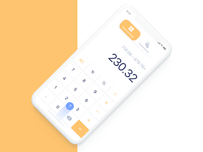 Calculator app branding design devices interface ios sketch typography ui ux