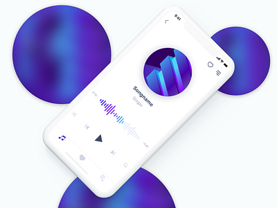 Music Player app design devices gradient interface ios sketch ui ux