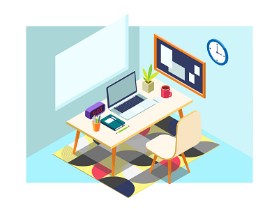 Isometric Work Desk Illustration concept design desk digitalart drawing graphic illustration illustrator isometric art isometric design isometric illustration office stock vector vector artwork vector graphic vector illustration vector illustrations vector illustrator