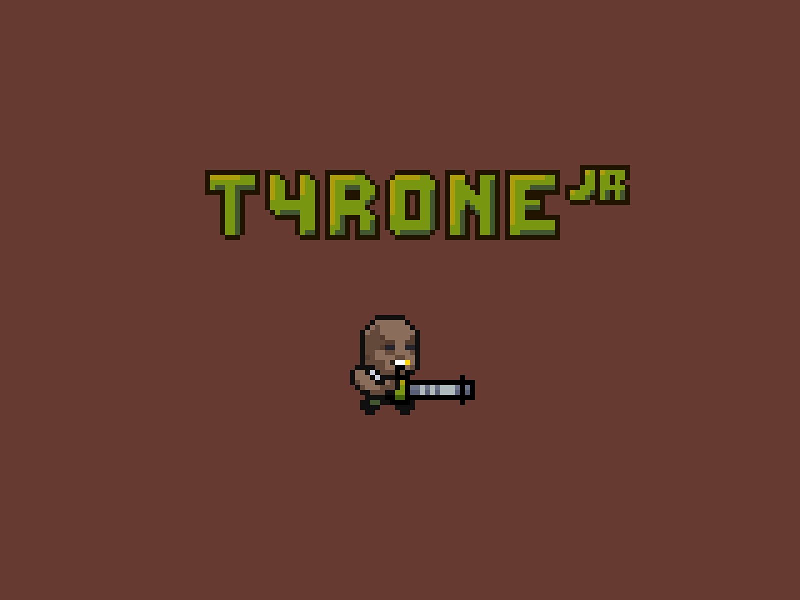 tyrone jr the heavy animation badass bald game game art gun heavy pixel pixel animation pixel art pixelart retro shooter