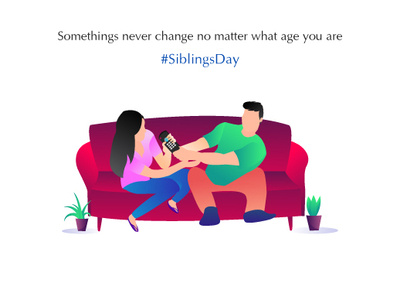 Siblings Day care design fight graphic graphic design illustration love siblings socialmedia socialmediapost vector vector artwork vectordesign