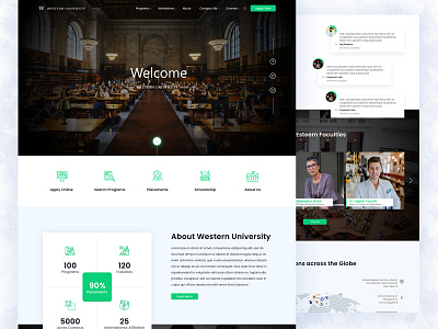 University UI design education flat design ui ui design ui ux university ux webdesign website