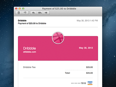 Email Receipt dribbble email html receipt stripe