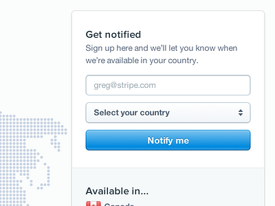 Get Notified button form global inputs invite map select