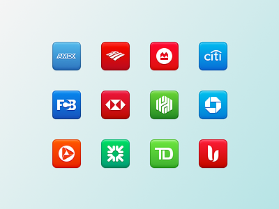Banks banks glyphs icons logos