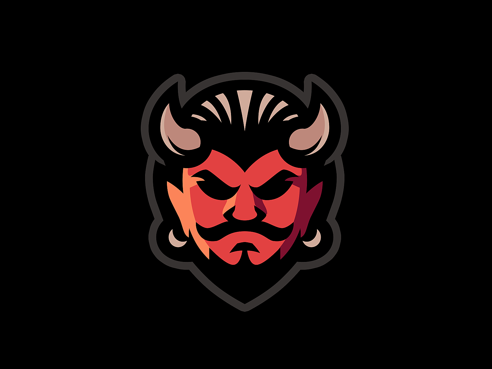 Demon devil demonic logo vector - UpLabs