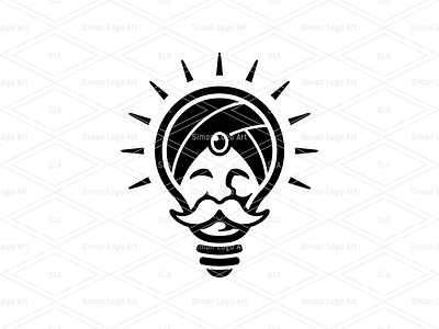 Wise Guru Bulb Logo for Sale