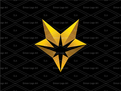Abstract Fox Head Star Sparkle Logo for Sale