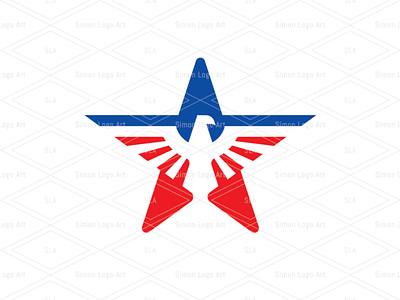 Rising Eagle Star Logo for Sale america athletic bird eagle excellence falcon feather finance hawk logo outdoor apparel patriot phoenix real estate rising sports star success usa wings
