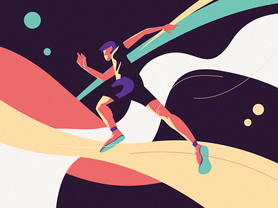 Keep running design illustration sports vector