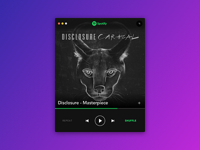 Mini Spotify Player music player redesign sketch spotify ui