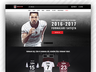 Beşiktaş Store Web Site bjk e commerce football redesign soccer store ui web design