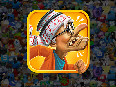 iOS icon design for the Iraqi Running Game app arab arabic game graphic icon ios iraq mobile