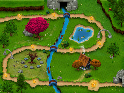 Game Map | Dribbble Weekly Warm-up 3d designinspiration dribbbleweeklywarmup game game design gamemap gaming isometric isometricmap map warm up weeklywarmup