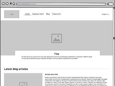 Blog page - wireframe balsamic mockup balsamiq blog blog design design designinspiration digital interface user experience wireframe