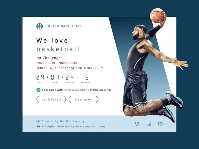 Landing page of Basketball 's festival