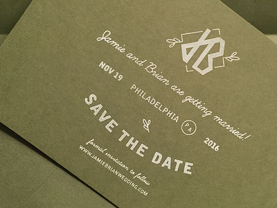 Save the Dates invitation monogram save the date stamp typography wedding