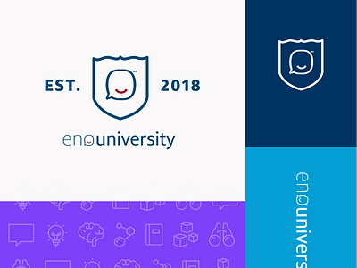 Eno University avatar branding learning logo shield university varsity