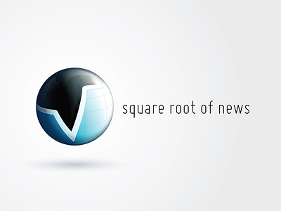 Square Root of News circle globe news square root