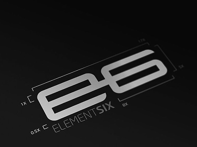Element Six element lettermark logomark mark sunglasses