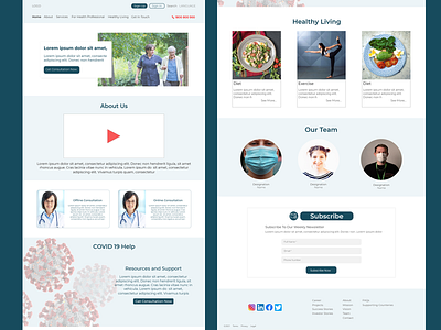 Home Page - For Medical Website branding design minimal ui ux vector web website