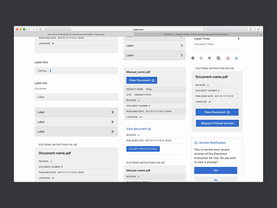 Electronic Instructions for Use design system medical app whitelabel