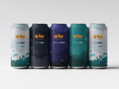 UnderWater Beer Branding branding illustration packagingdesign vector