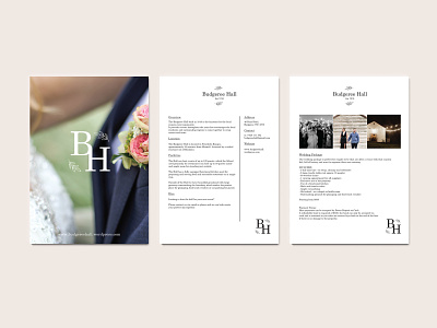 Budgeree Hall Wedding Packet marketing material visual identity